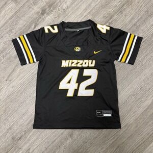 Missouri Tigers Mizzou #42 Nike Team Football ‎ Jersey Black Youth Med SEC